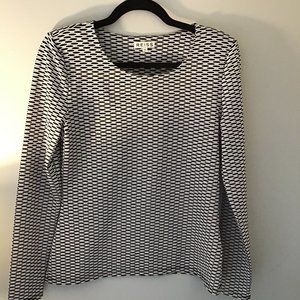 Reiss Black and White Patterned Shirt